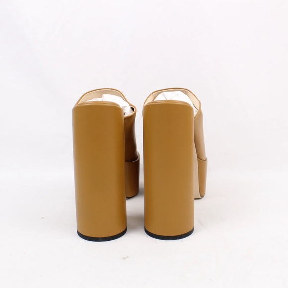 NIB WANDLER Electra Leather Slides Platform Sandals Brown - Picture 8 of 13